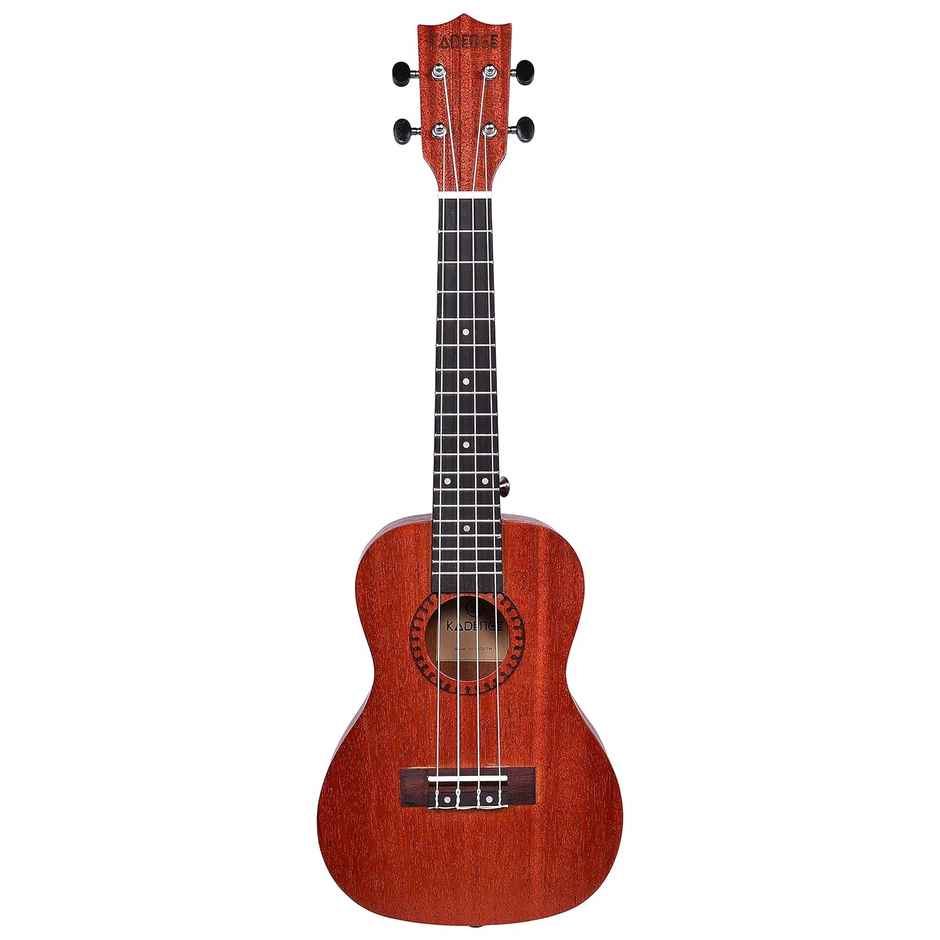 Kadence Concert Ukulele 23 Inch Cinnamon Brown, Fluorocarbon Strings, Matt Finish with Strap & Bag