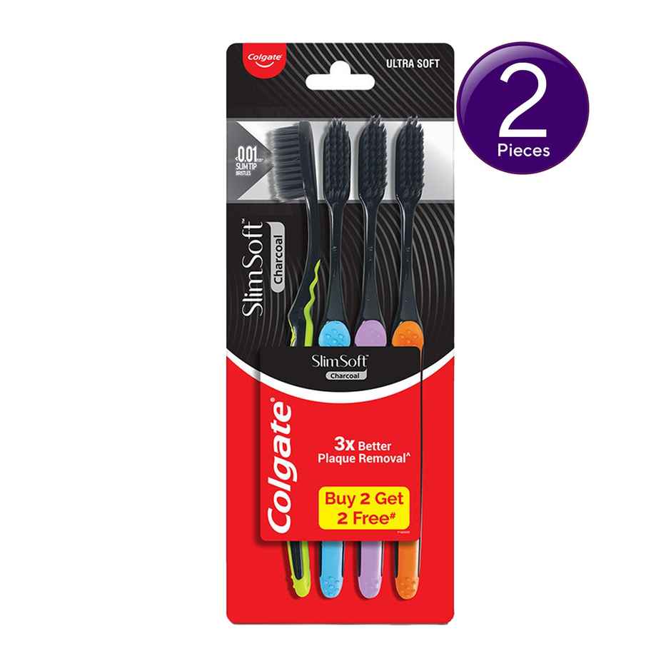 Colgate Slim Soft Charcoal Toothbrush Combo