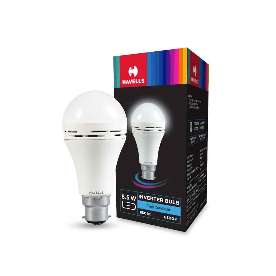Havells 8.5W Inverter Bulb With 4 Hours Power Back Up | B22 Base Holder