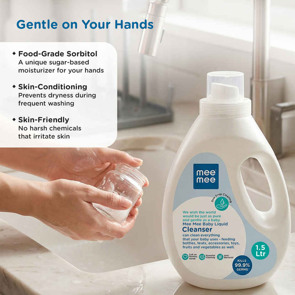 Mee Mee Baby Liquid Cleanser for Bottles | Nipples | Accessories | Toys | Fruits & Vegetables