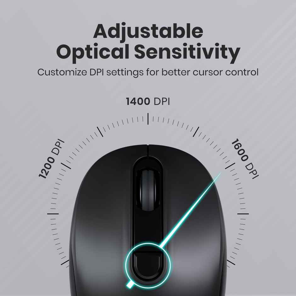 Portronics Key8 Combo Wireless Keyboard and Mouse Set with 2.4 GHz Wireless(Black)