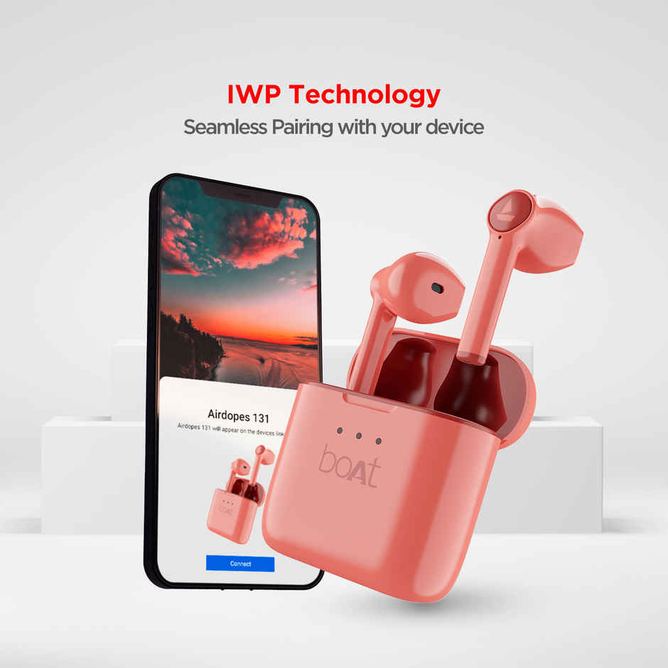boAt Airdopes 138 TWS Earbuds with 60 Hrs Playtime, ASAP Charge, 13mm Drivers & BTv5.1 - Cherry Blossom