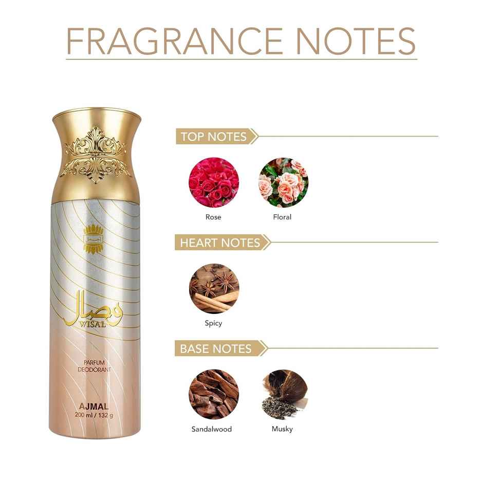 Ajmal Wisal Perfume Deodorant Body Spray Gift For Women