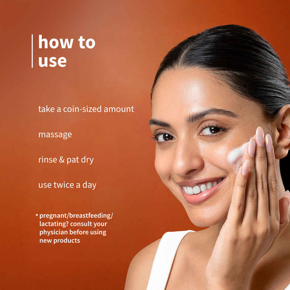 Plum Saffron & Papaya Glow Bright Face Wash | Enhances Glow & Brightens Skin | Fights Dull Skin