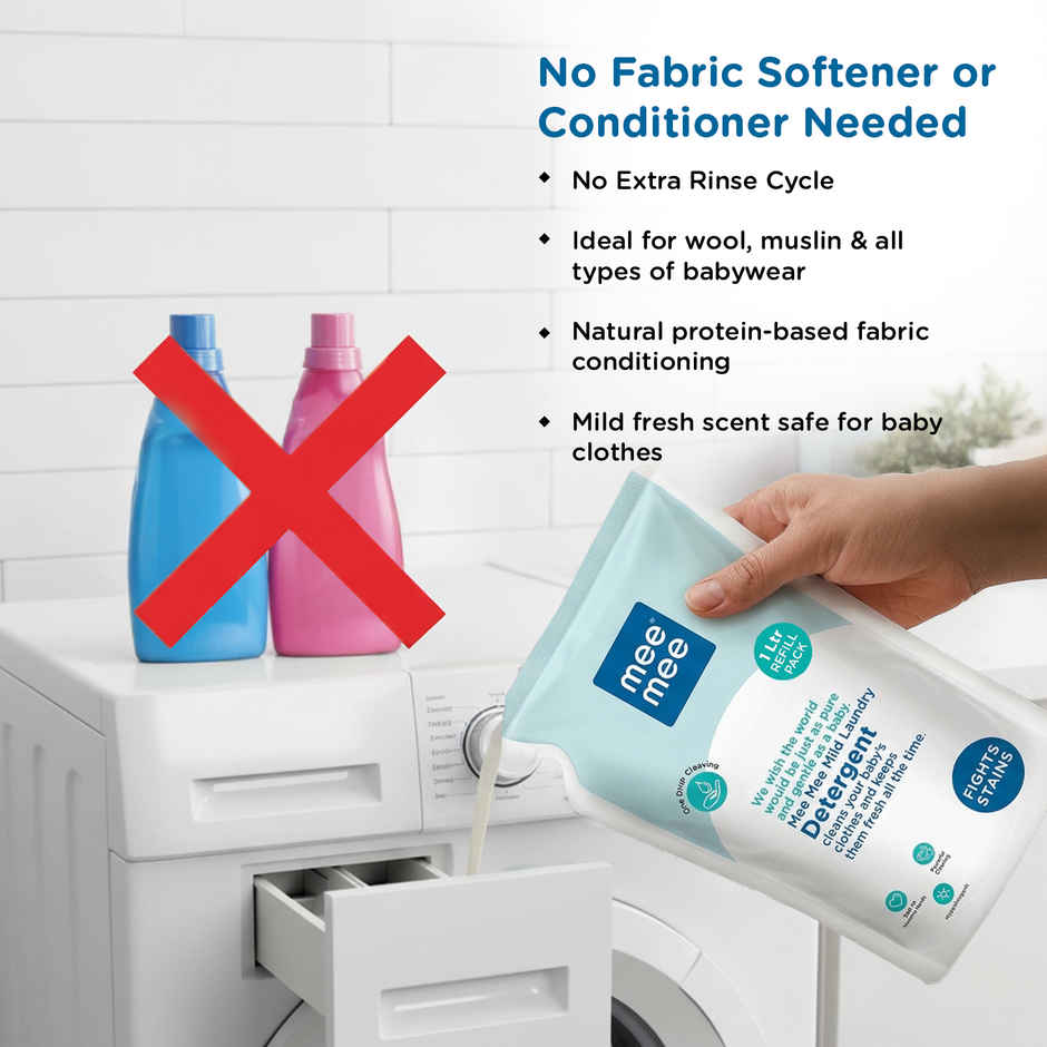 Mee Mee Mild Baby Liquid Laundry Detergent - One Drop Cleaning