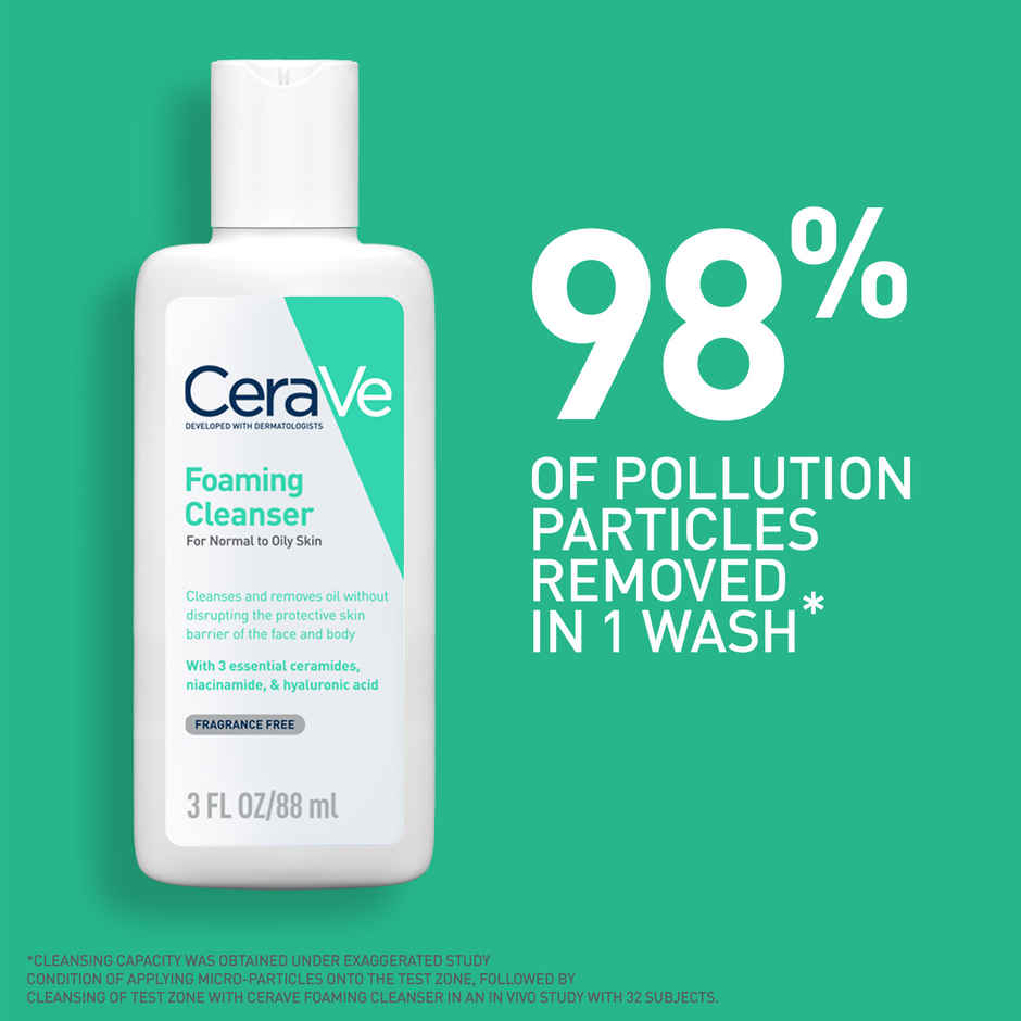 CeraVe Foaming Cleanser Face Wash For Oily Skin With Hyaluronic Acid, Ceramides & Niacinamide