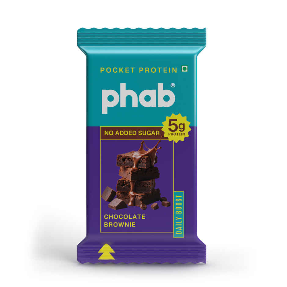 Phab Chocolate Brownie Pocket Protein Bar - 5g Mini Protein Bar Combo        