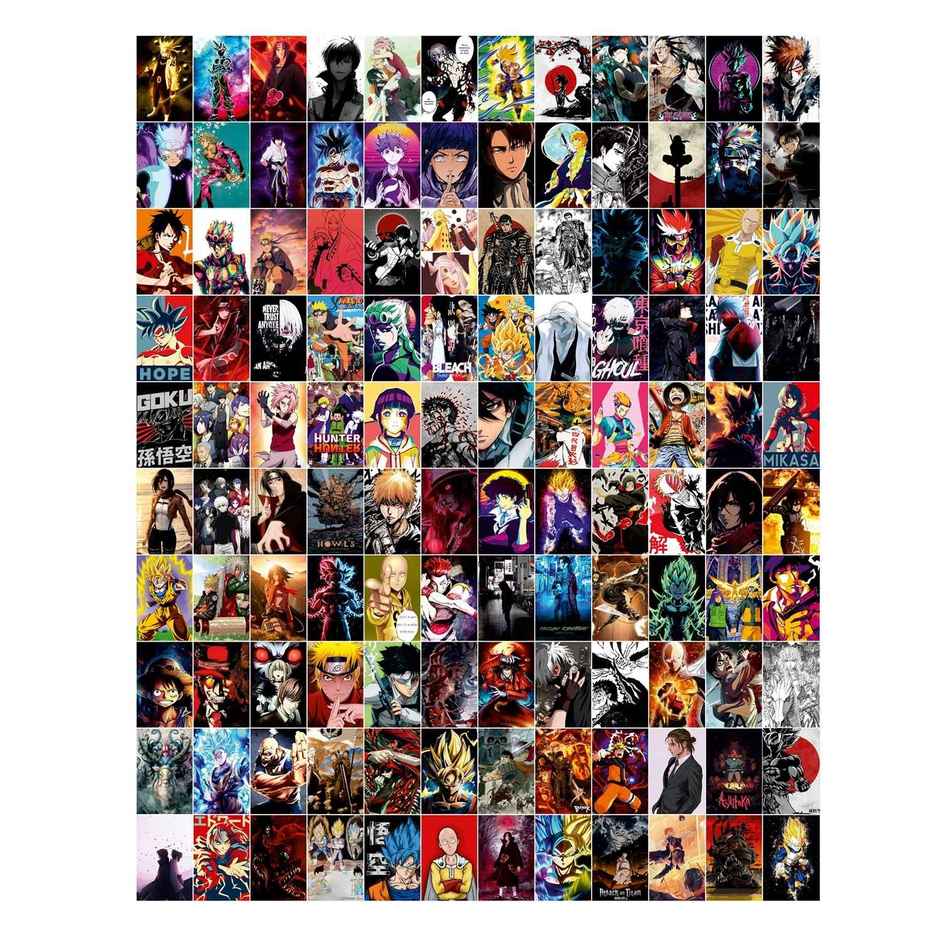 Paper Plane Design Anime Wall Posters Collage | Set of 120 | (4 Inch x 6 Inch) D13