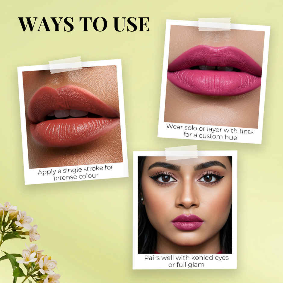 Just Herbs Herb-Enriched Matte Liquid Lipstick | Ayurvedic | Red & Bold | Hydrating & Lightweight