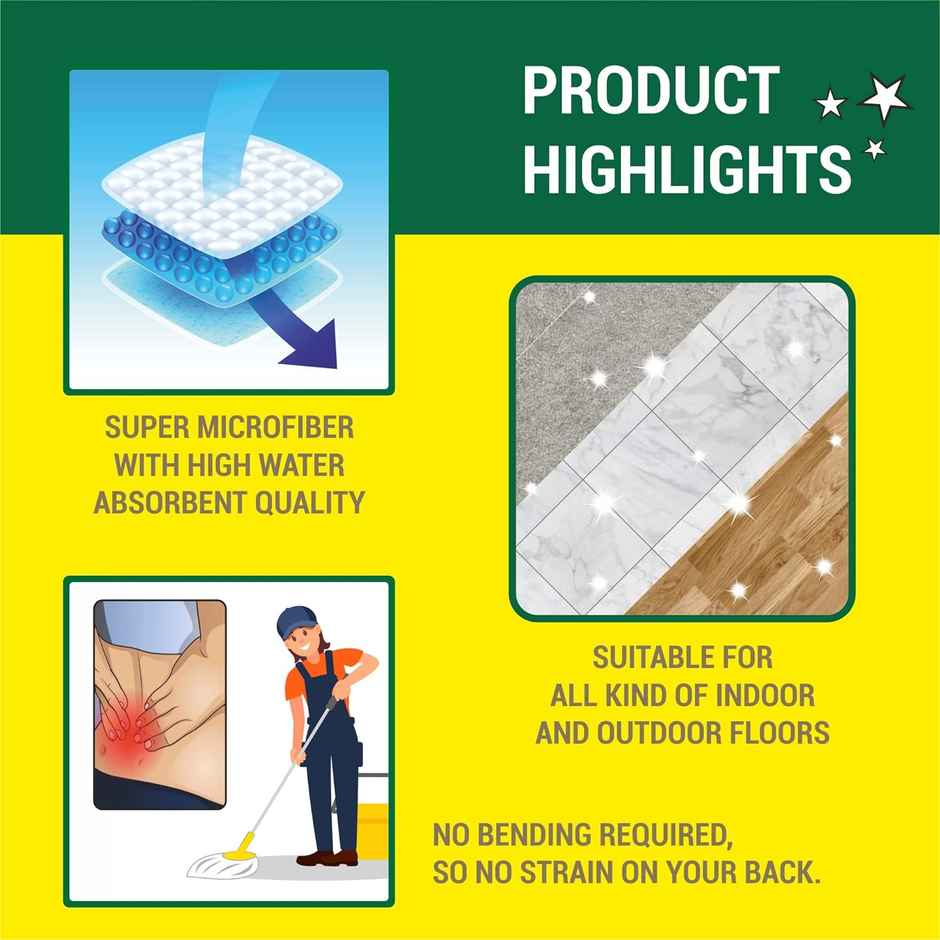 HIC Twist N Squeeze Microfiber Mop