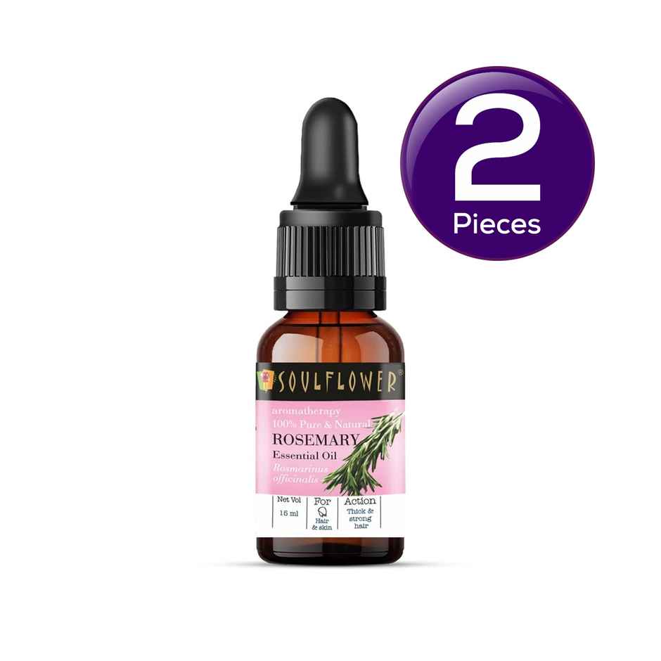 Soulflower Rosemary Essential Oil For Hair Growth Combo