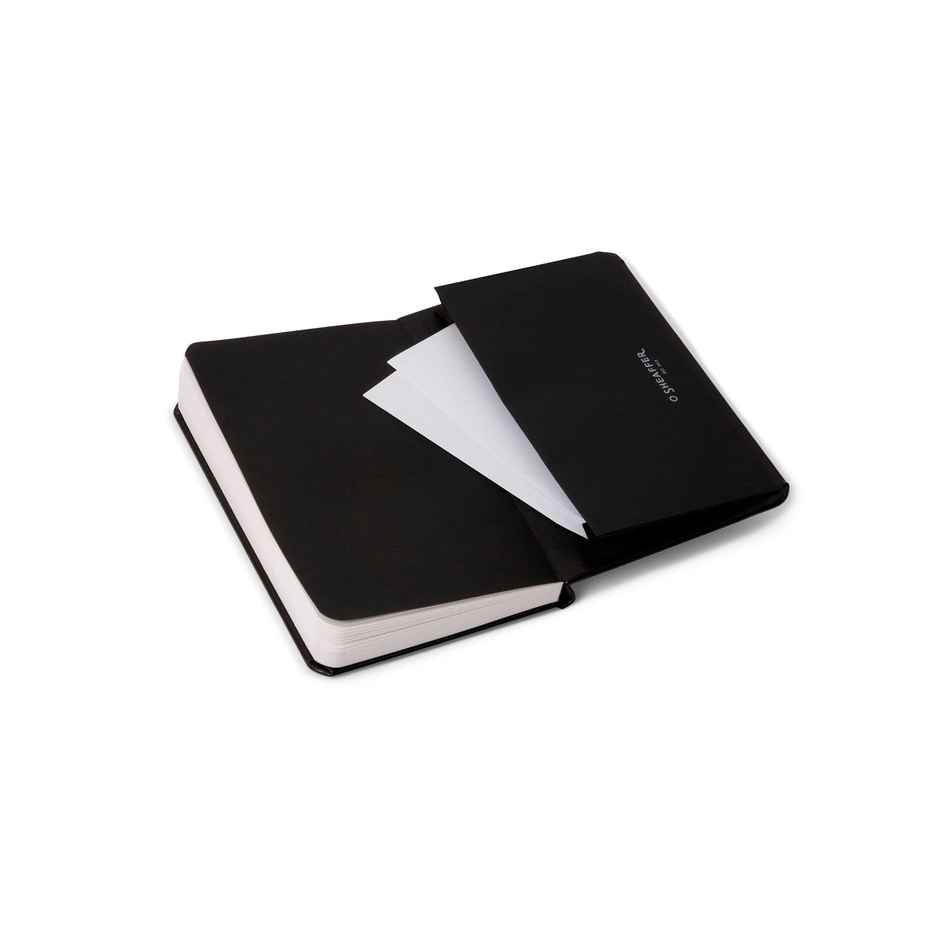 Sheaffer VFM Gift Set Ballpoint Pen | Chrome Plated Trims | Matte Black | With Small Notebook