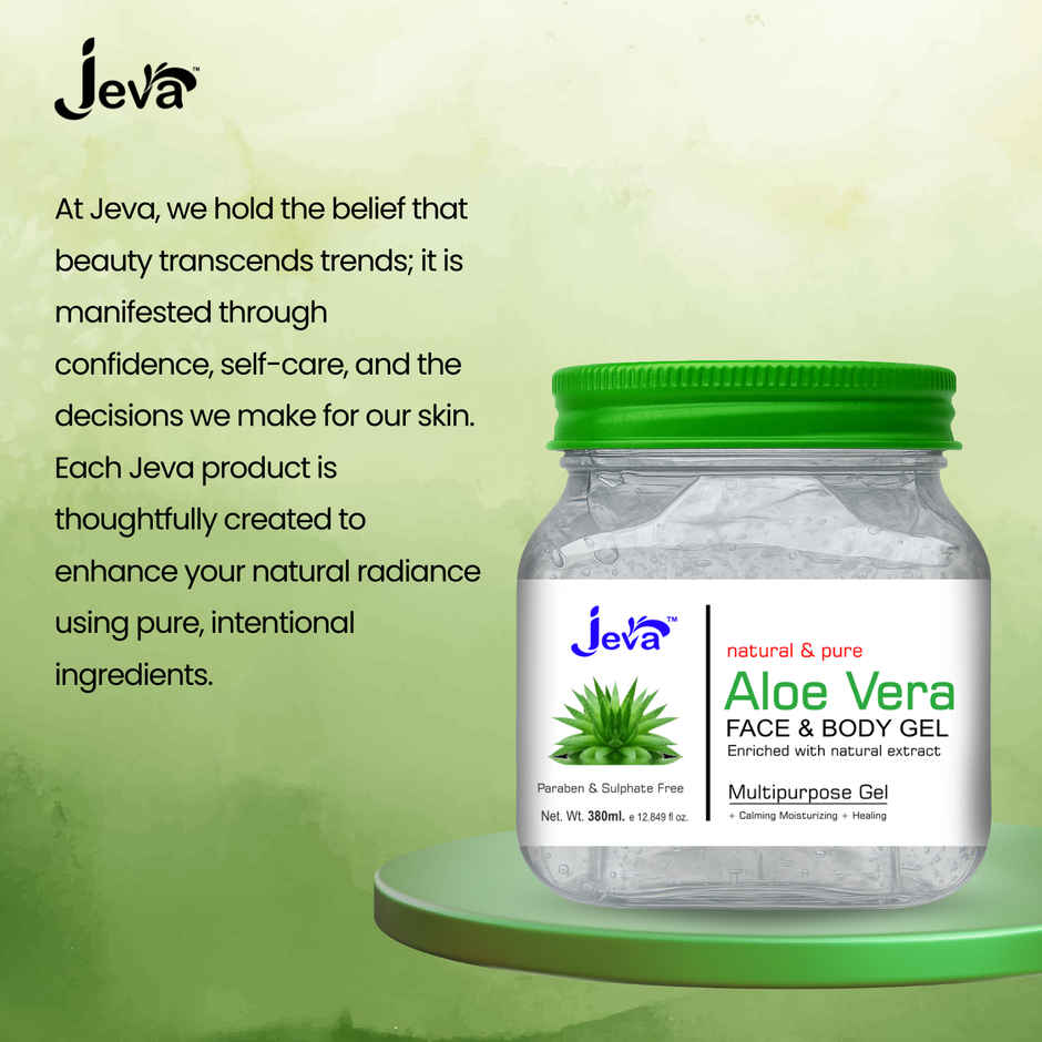 Jeva Aloe Vera Gel | Hydrating & Revitalizing Care for Young, Radiant Skin & Hair