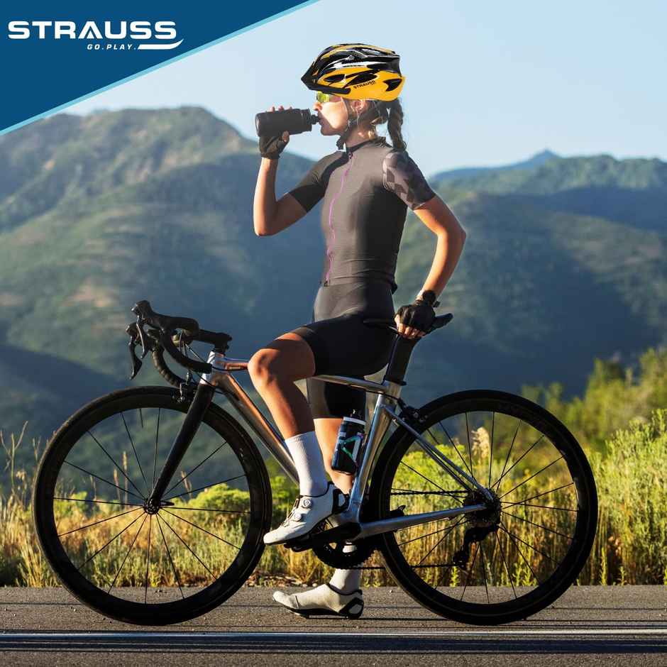 Strauss Cycling Helmet, (Black/Yellow)