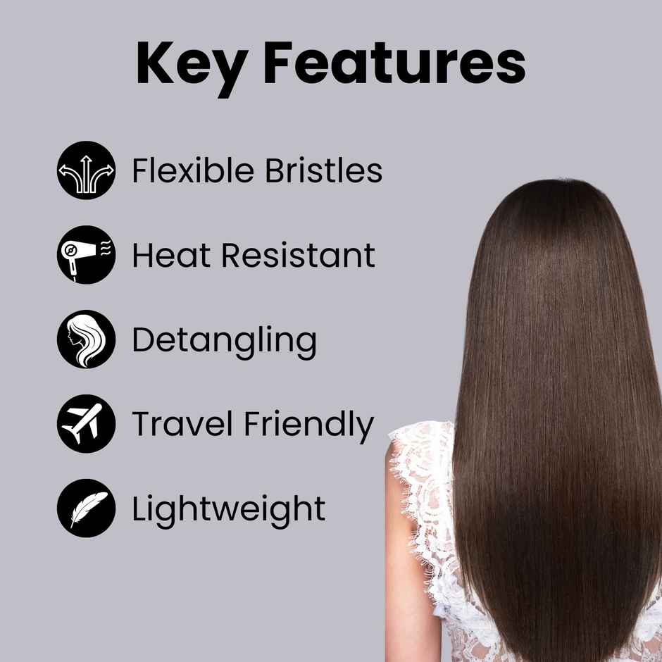 Midazzle Premium Gradient Black 3D Hair Brush |MIHB0015