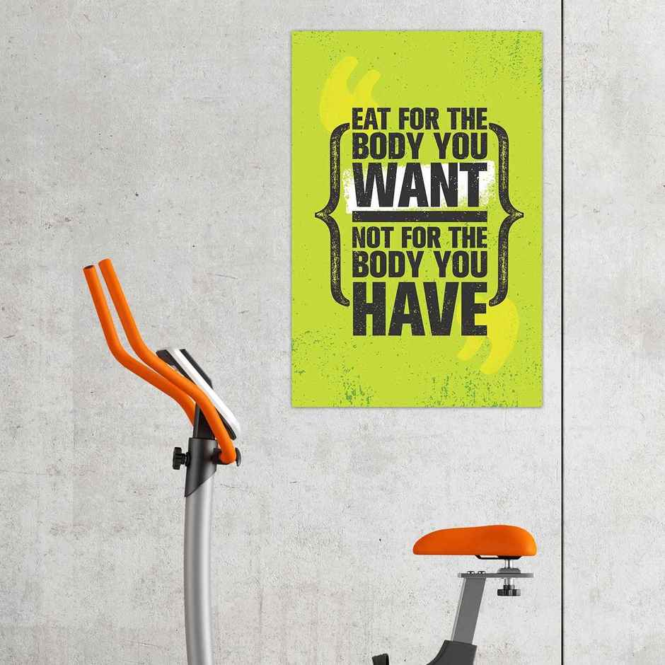 Paper Plane Design Motivational Gym Workout Posters For Wall | Size 12 x 18 Inch | D10