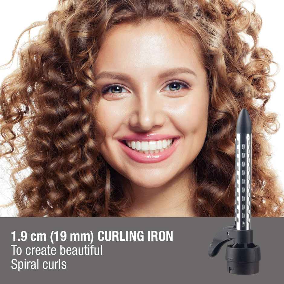 Havells 1000W Volumizer Hair Dryer|Pre-Styling Brush, Curlers, Roller Brush|Black|Hc4085