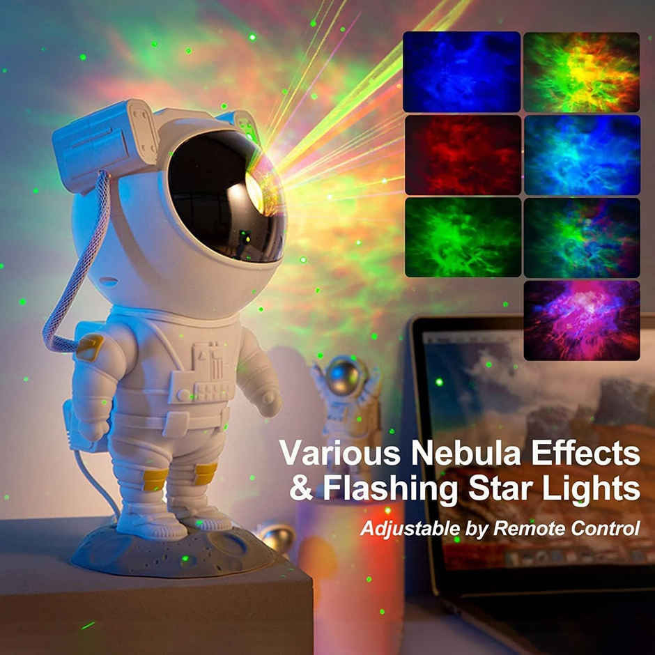 Kidara Astronaut Galaxy Projector Pro | Star Night Lamp For Kids | For Age 3+ | Pearl White