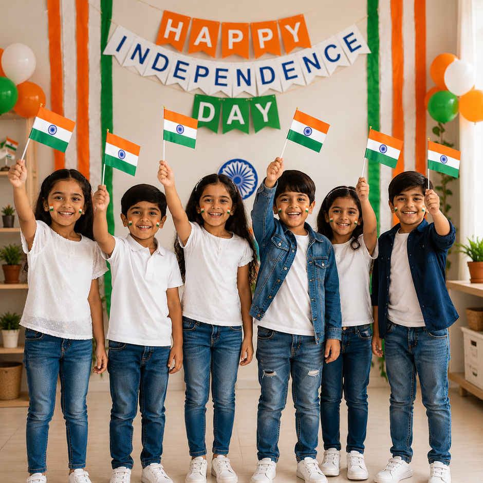 Paper Indian Flag for Independence Day Decoration | Party Prop | Pack of 5 | Party Propz