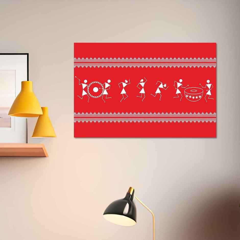 Paper Plane Design Indian Ethnic Traditional Wall Poster | Size 12 x 18 Inch | D91