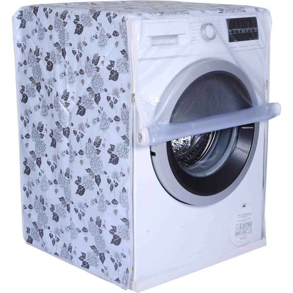 Daluci Front Load Washing Machine Cover For Lg - 6.5-8 kg | Half White and Grey | 63 x 63 x 81 cm