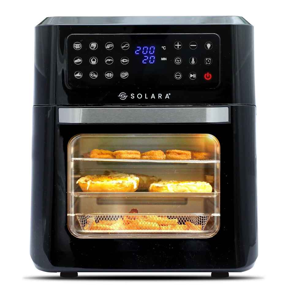 SOLARA 12L Air Fryer Oven for Home Kitchen - 12 presets | 1800W | Black
