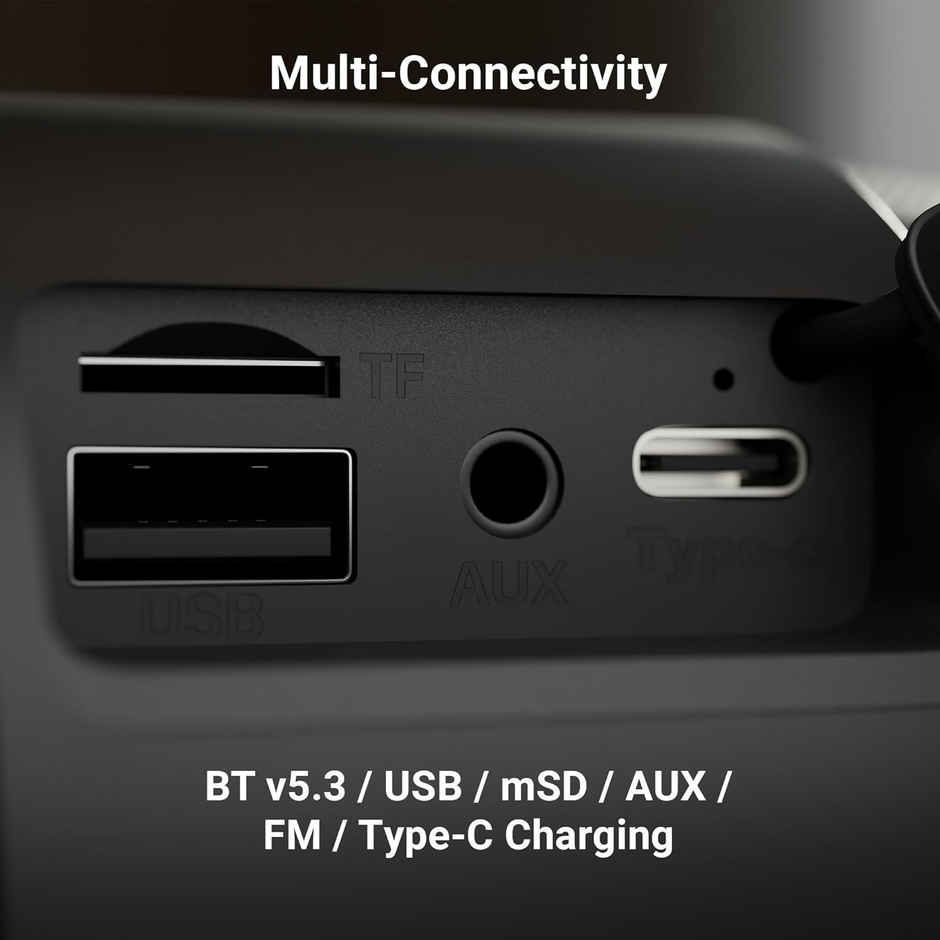 Zebronics Sound Feast 55 14W Bt Speaker, 20 Hr Playback, Dual Drivers, Rgb, Tws, Usb/Msd/Aux, Bass