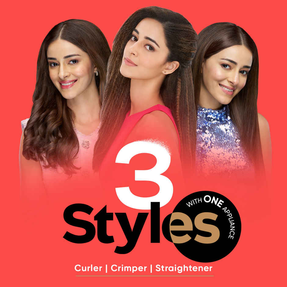 Vega 3 in 1 Hair Styler Straightener, Curler and Crimper for Women, Multi Hair Styler (VHSCC-01)