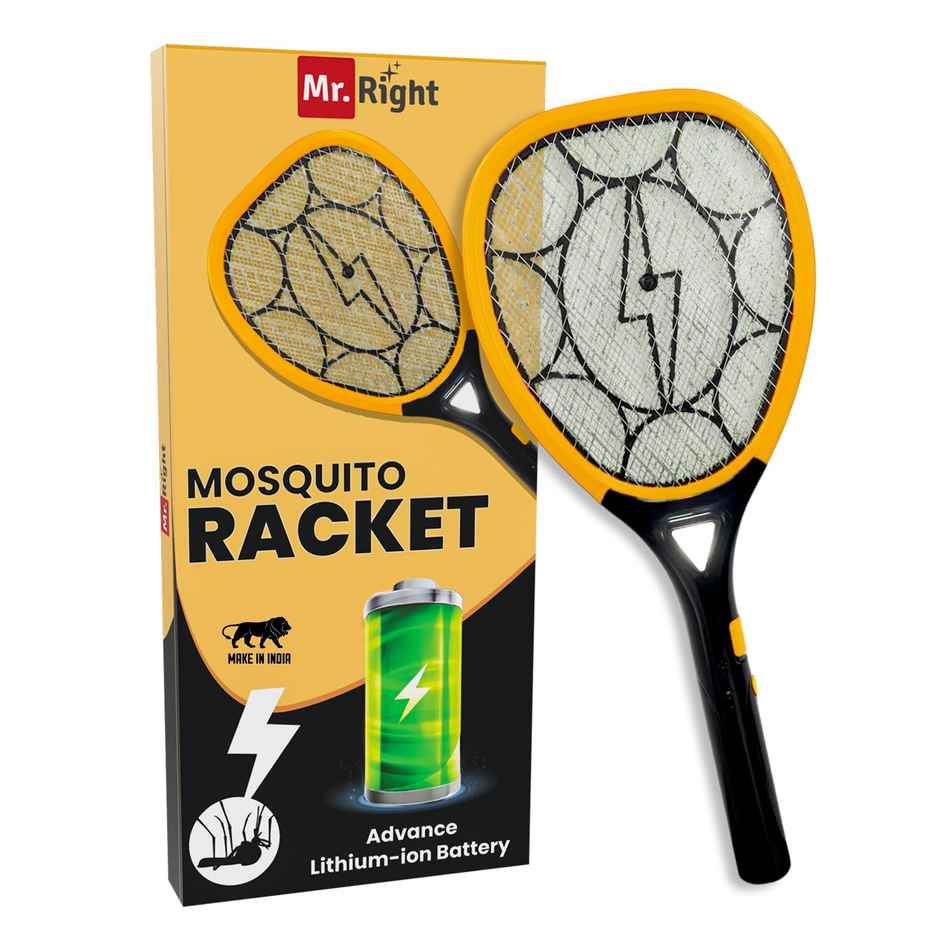Mr. Right Rechargeable Mosquito Racket With Advanced Lithium-ion Battery