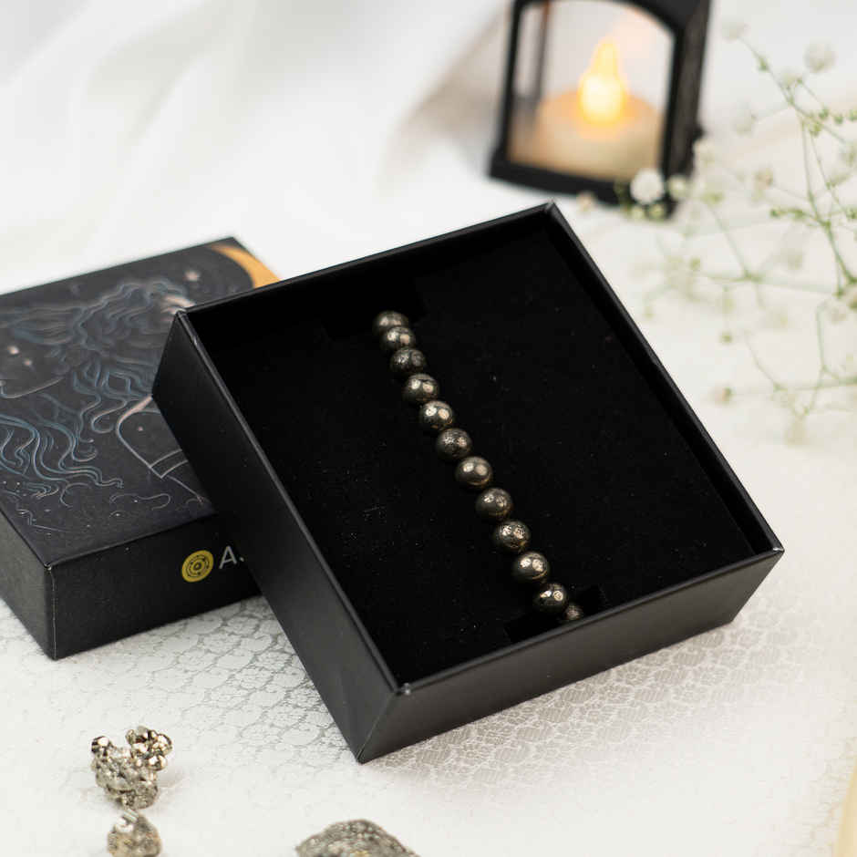 Astrotalk Raw Pyrite Bracelet | Natural Gemstones | Pack of 1
