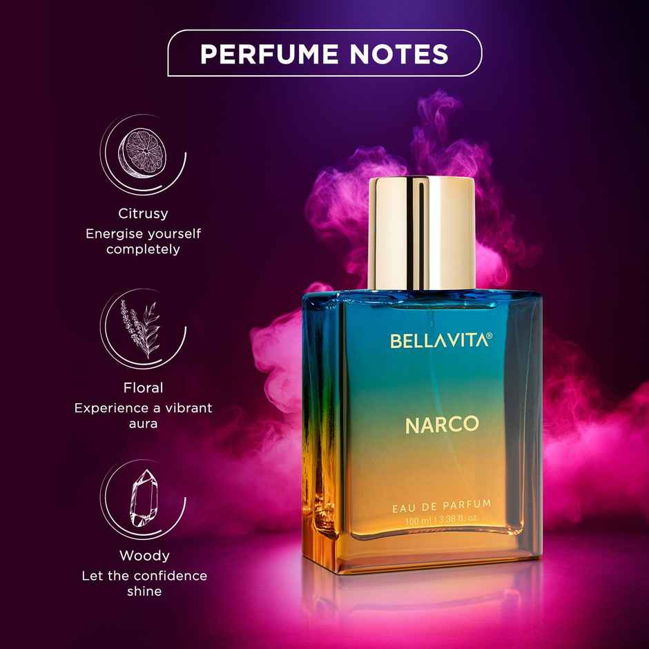 BELLAVITA Unisex Narco Edp Long Lasting Perfume For Men And Women