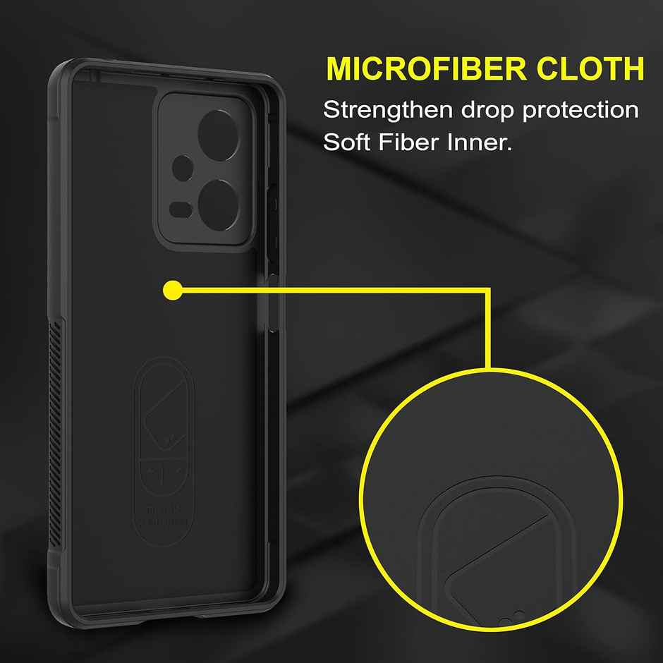 Zapcase Back Cover for Redmi Note 12 5G, Poco X5 5G | Magic-Black