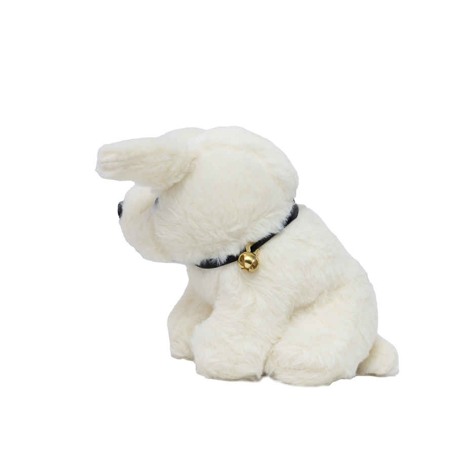 Babique Dog Sitting Plush Soft Toy Cute Kids Animal Home Decor Boys/Girls White (25 cm)