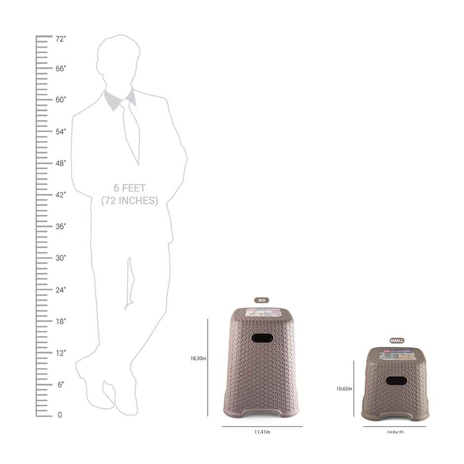 Cello Classic Perfect Posture Plastic Stool, Small, Brown Plastic Stool for Sittng Ideal for Office