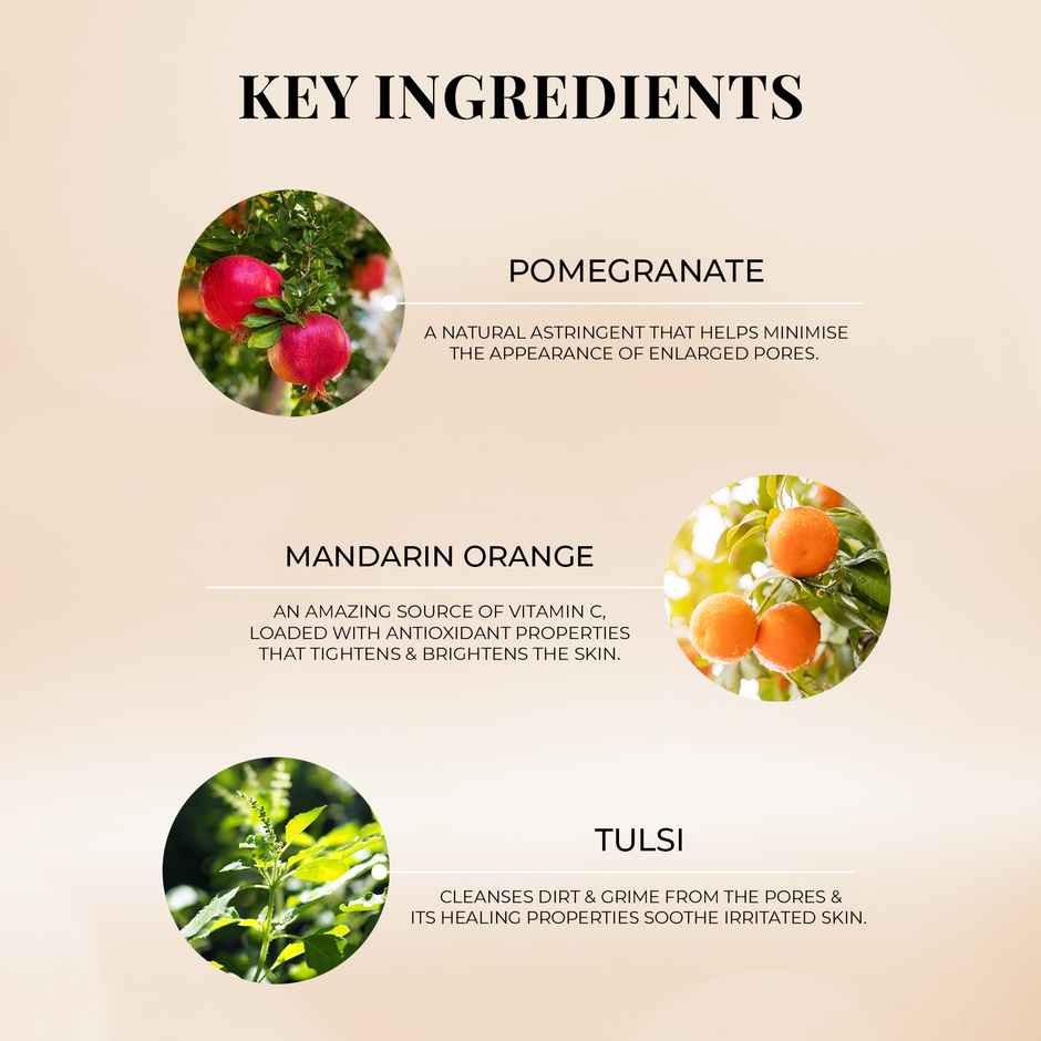 Just Herbs Pore Refining Acne Prone Tonique With Pomegranate Mandarin For Enlarged Pores