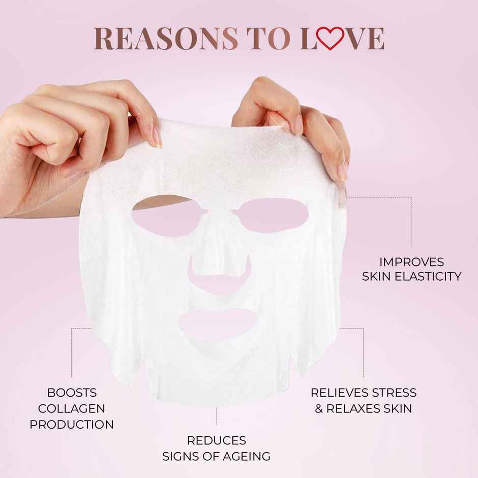 Just Herbs Face Sheet Mask Pack Of 4 Retinol Age Defying, Vitamin C Skin Brightening