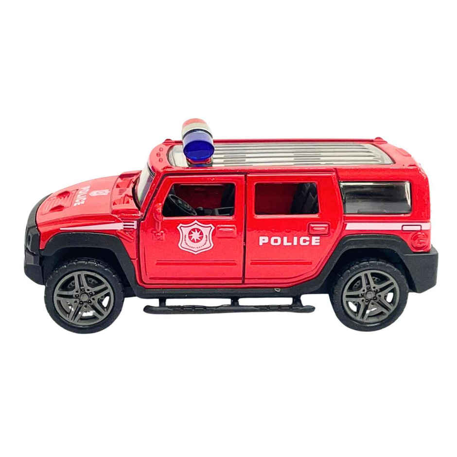 Apex Gripz 1:32 Metal Diecast Pull Back Car Red Police SUV | Openable Doors