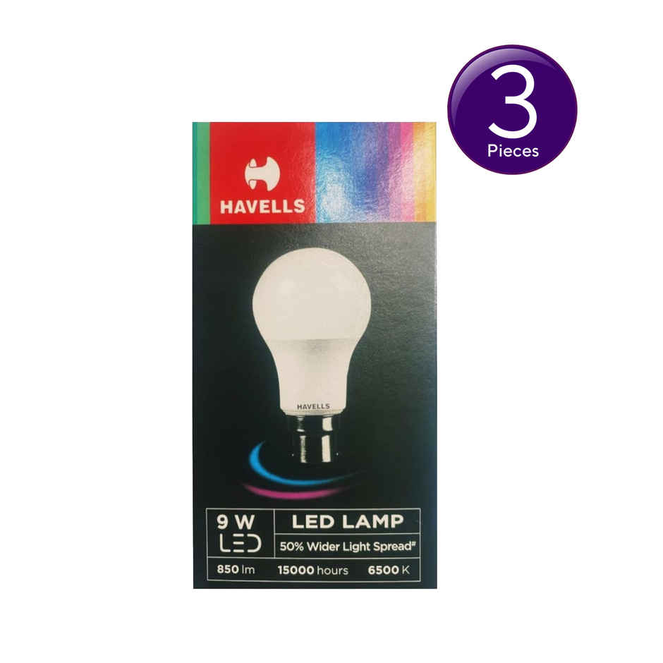 Havells 9W Led Bulb (Cool White), B22 Pack Of 1 Combo 
