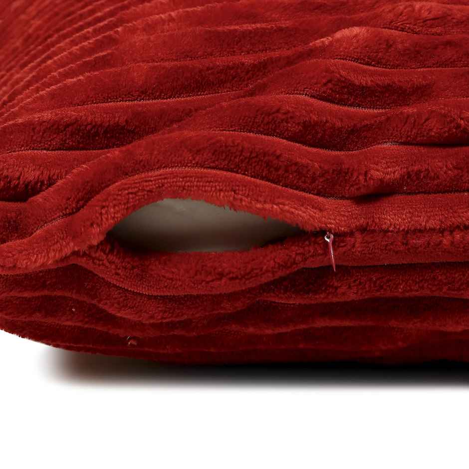 Status Ribbed Memory Foam Cushion 40 x 40 Cm - Red