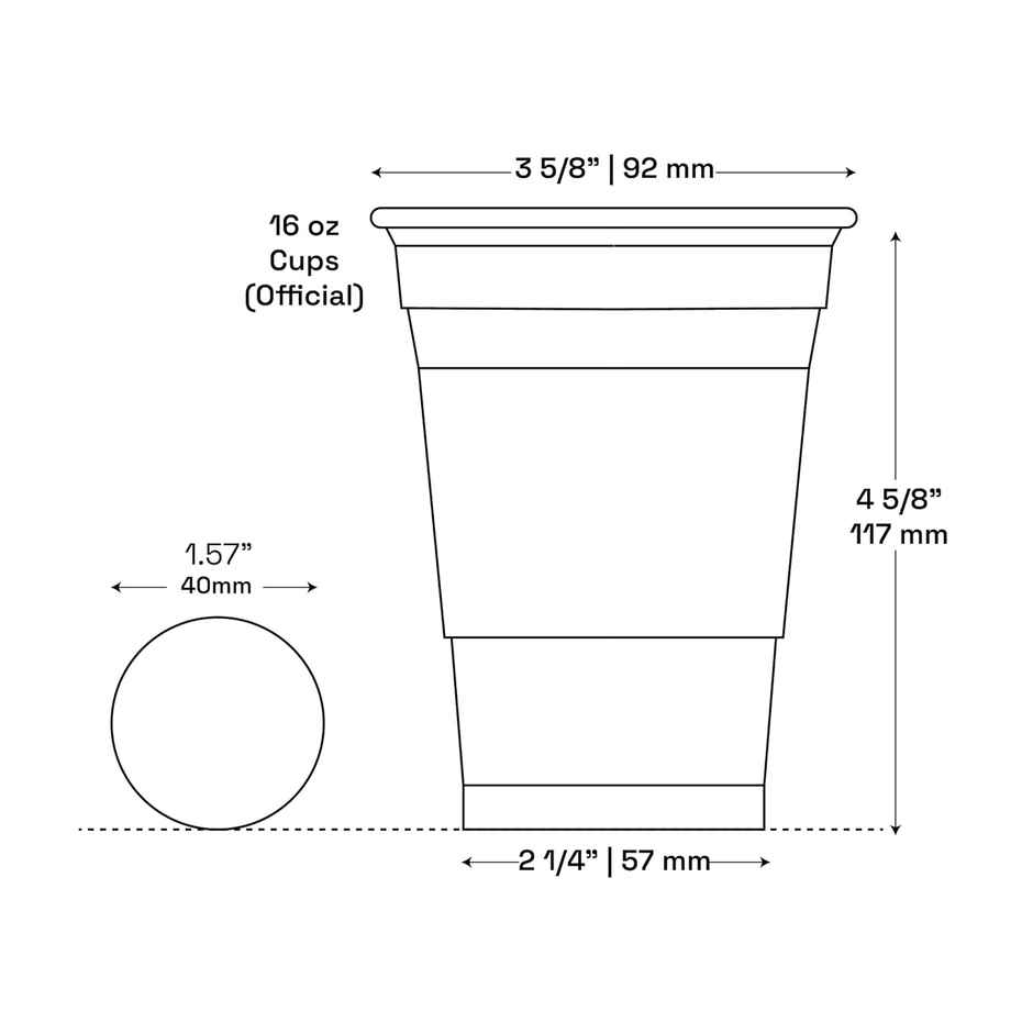 Premium Party Cups | Blue | 360 ml | Pack of 10 | Urgo