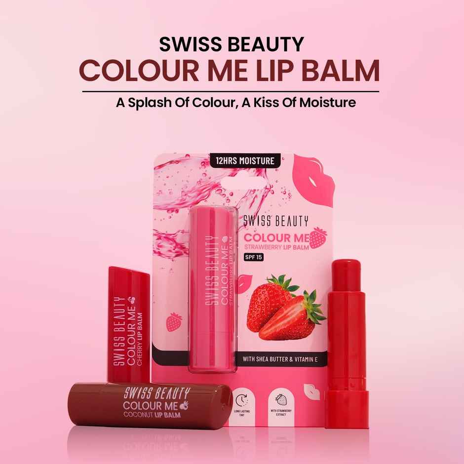 Swiss Beauty Colour Me Tinted Lip Balm - Cherry Pop