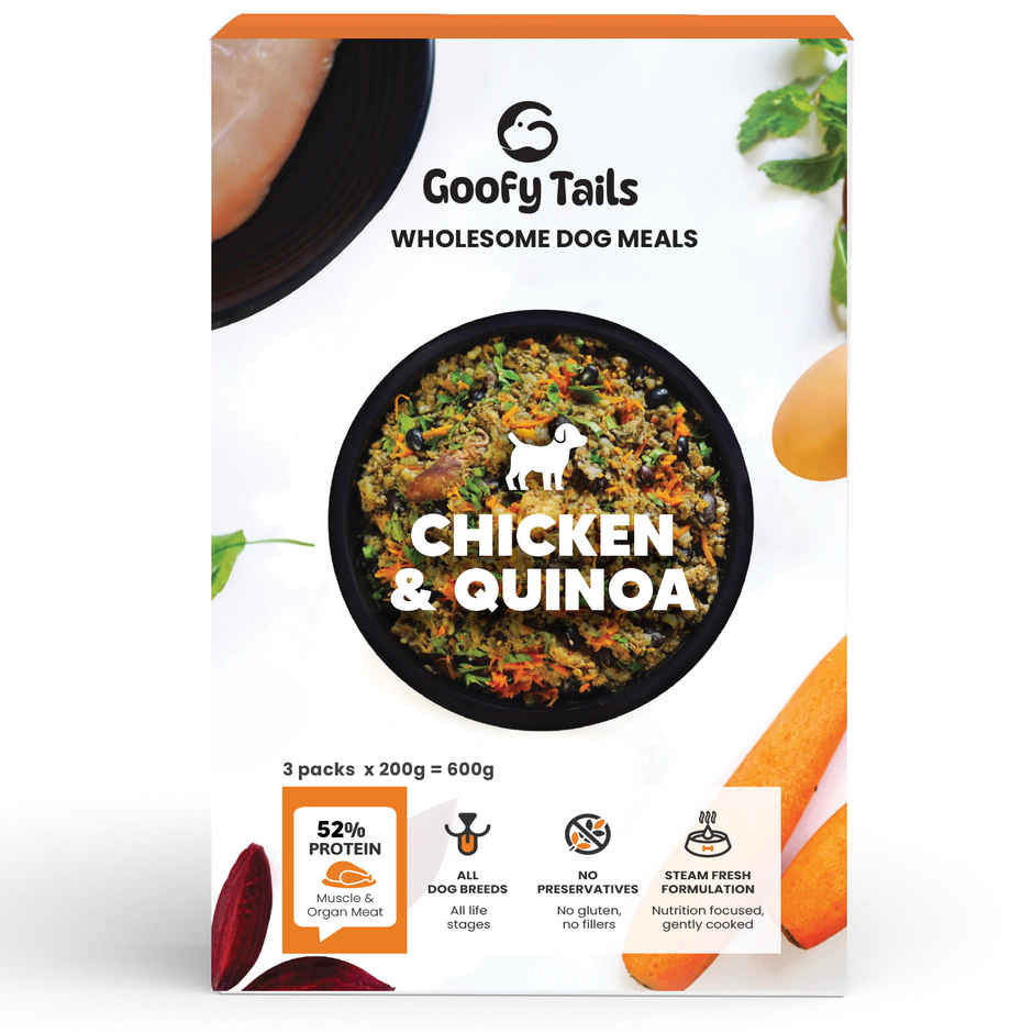 Goofy Tails Chicken & Quinoa Fresh Dog Food | Gluten Free |  Wet Dog and Puppy Food