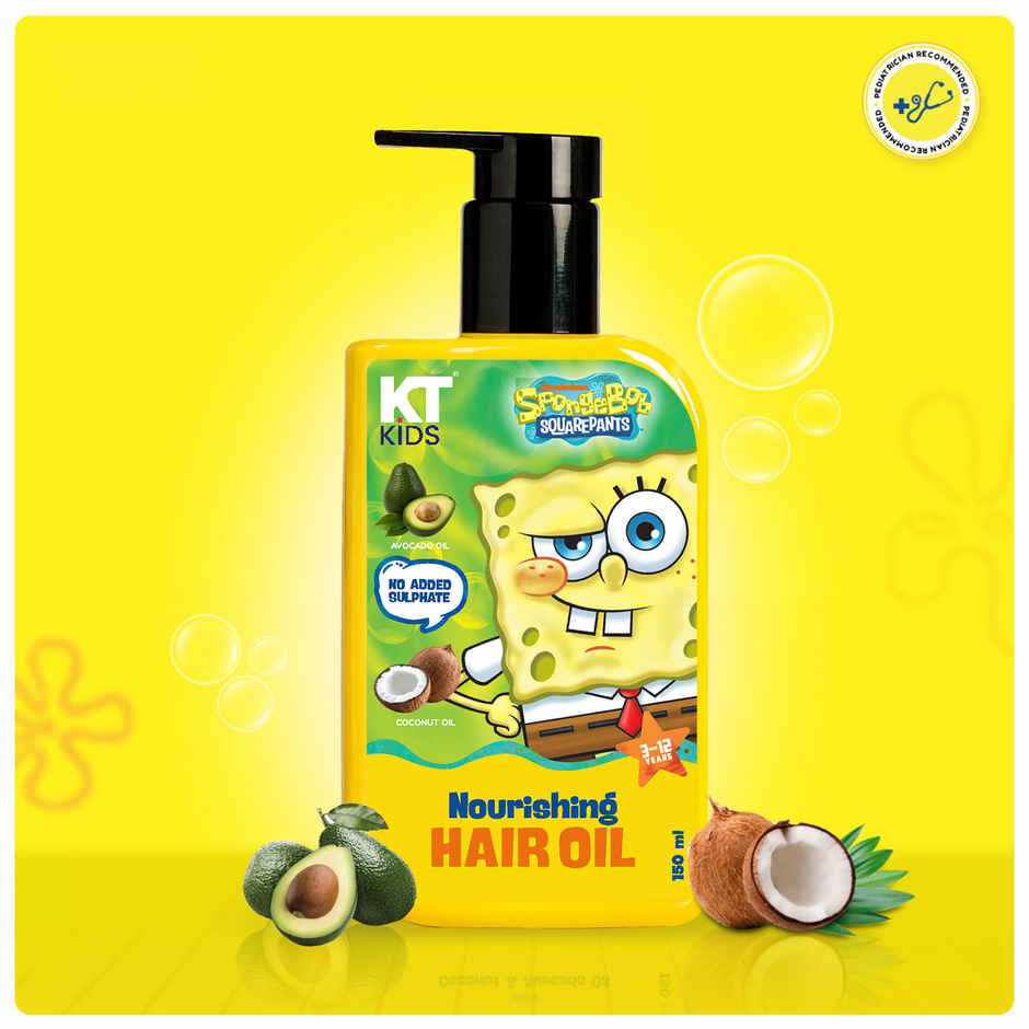 KT Kids Nourishing Hair Oil | Healthy Hair Care with Coconut & Avocado Oil