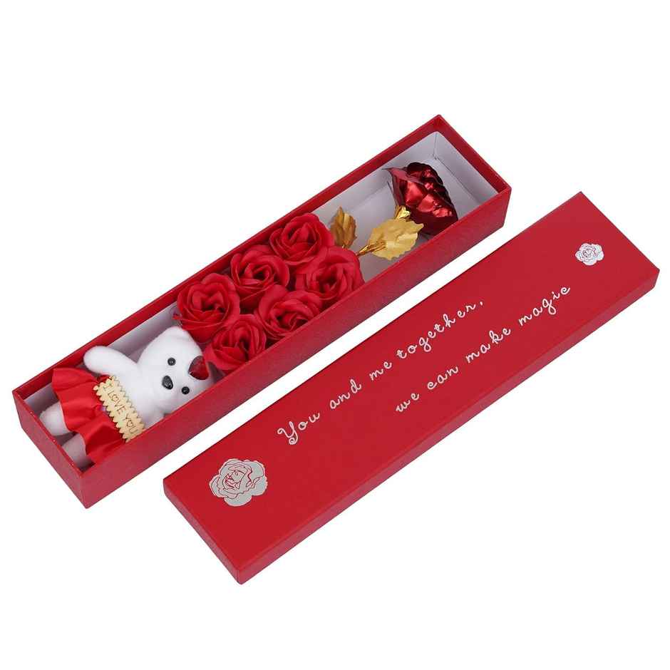 Red Rose and Teddy Gift Box | Ideal for Gifting | Perpetual Mart