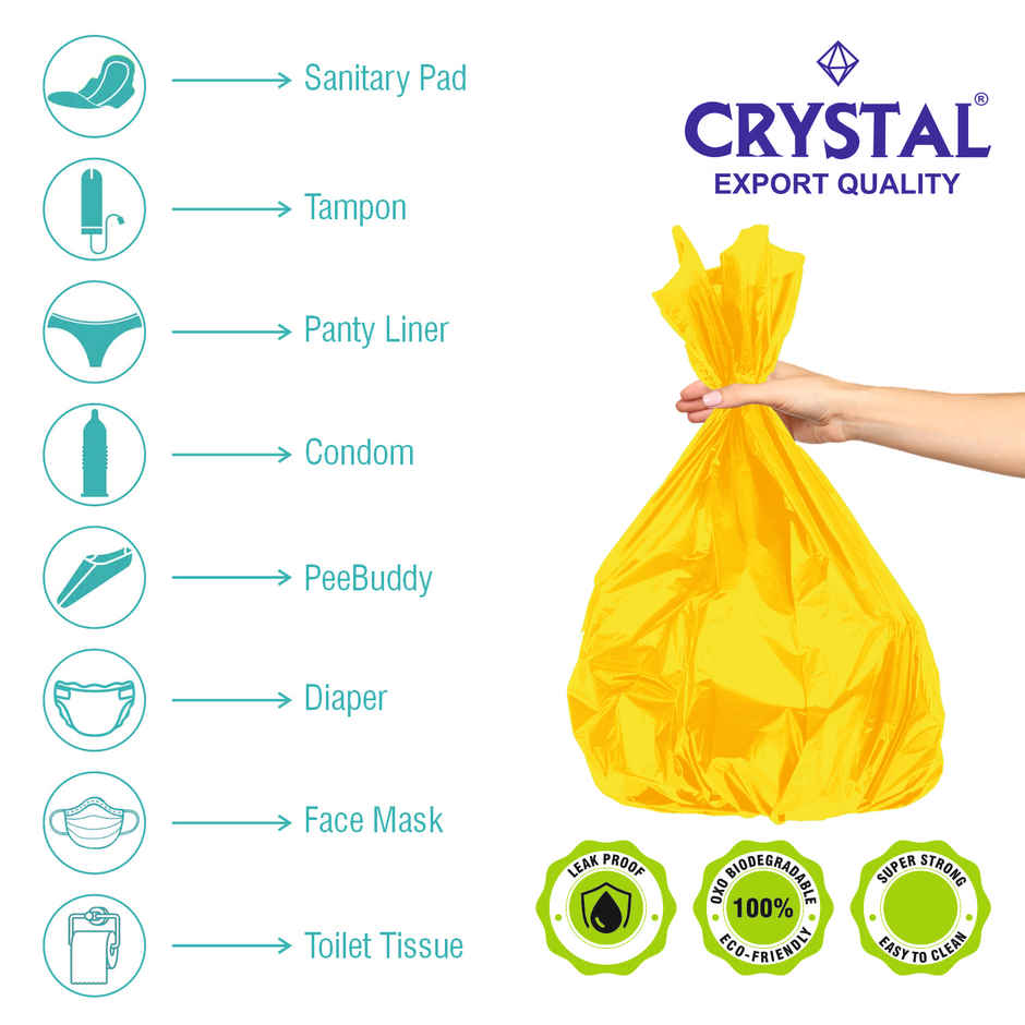 Crystal Hygiene Garbage Bag Yellow Combo