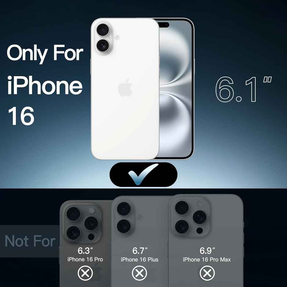 ExpressB iPhone 16 Case Cover Anti-Scratch Camera Protect Pc+TPU Transparent - Clear