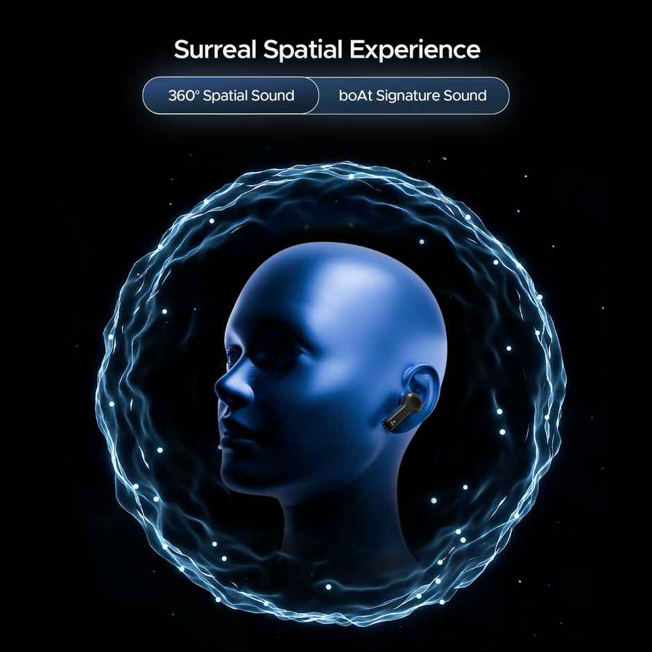 boAt Nirvana Space With 360 Spatial Audio, Anc(~32Db), 100Hrs Playback, Asap Charge