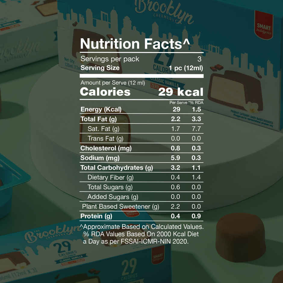 The Brooklyn Creamery Vanilla Bonbons(Zero Added Sugar)