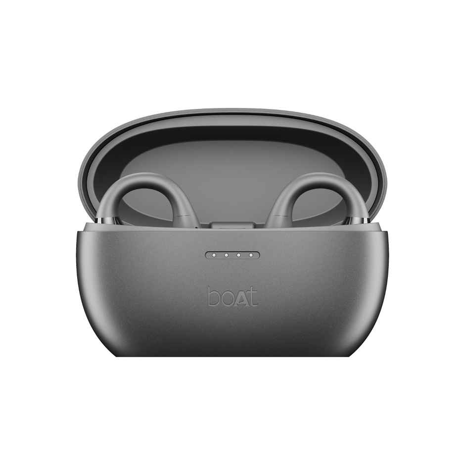 boAt Airdopes Loop TWS Earbuds w/ Air Conduction Technology, Clip-On Fit, 50H Playtime (Cool Grey)