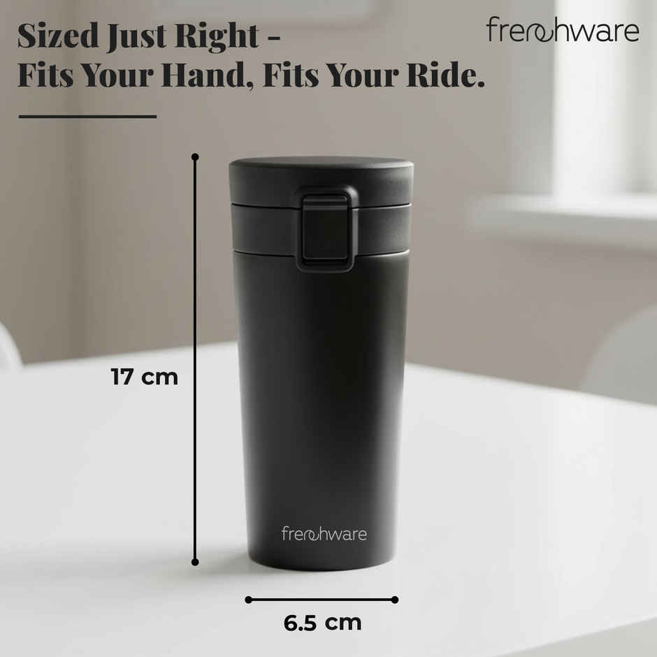 Frenchware Insulated Coffee Stainless Steel Travel Mug | Black - 300 ml